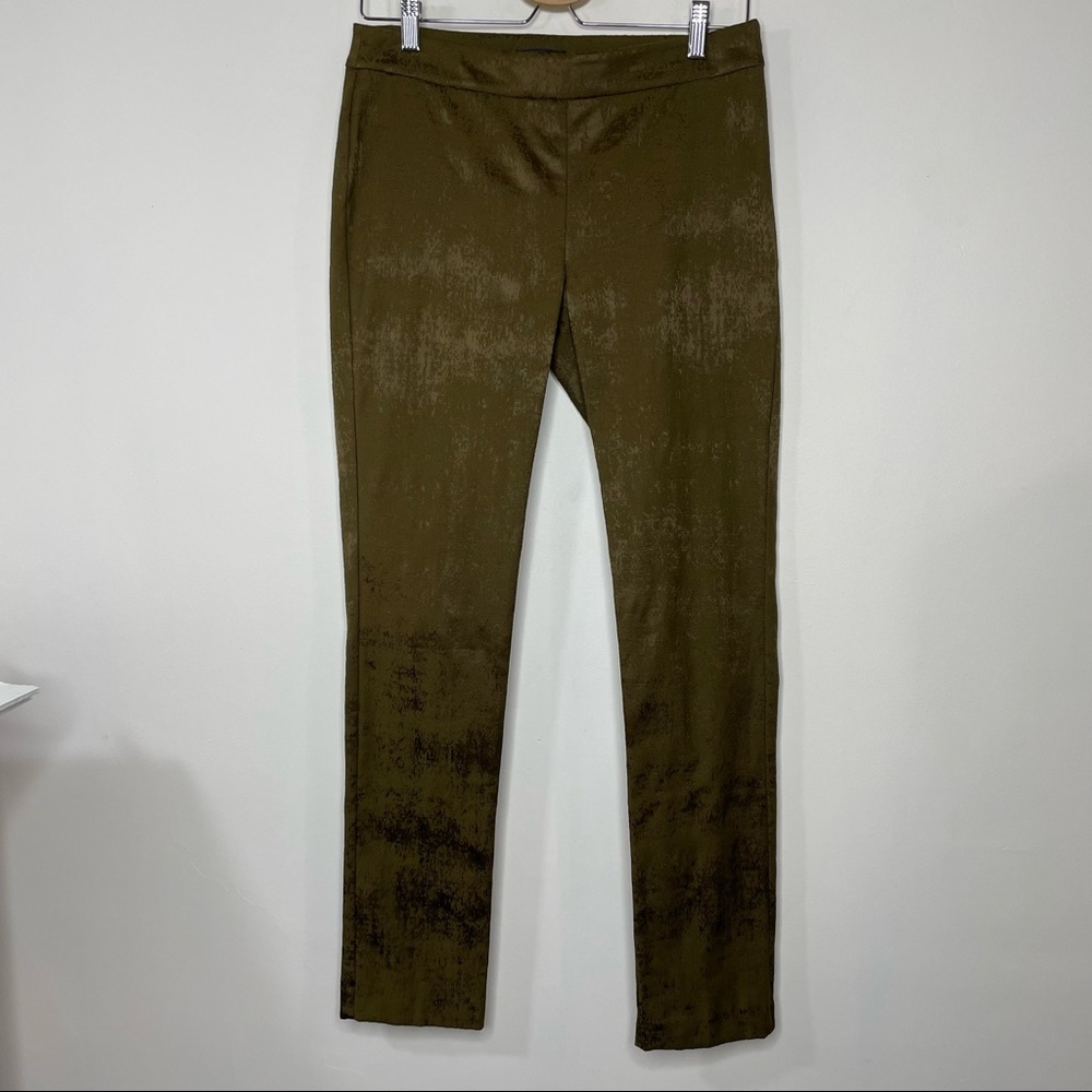 Eileen Fisher Copper Brown Organic Cotton Stretch Slim Leg Pants - Picture 5 of 11